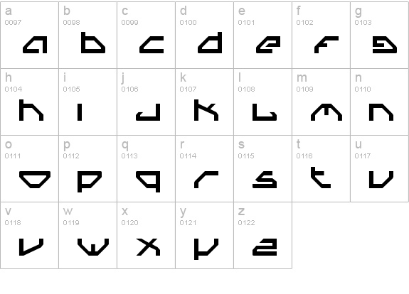 Spylord lowercase a-z preview