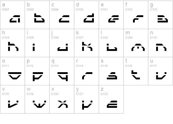 Spylord Laser lowercase a-z preview