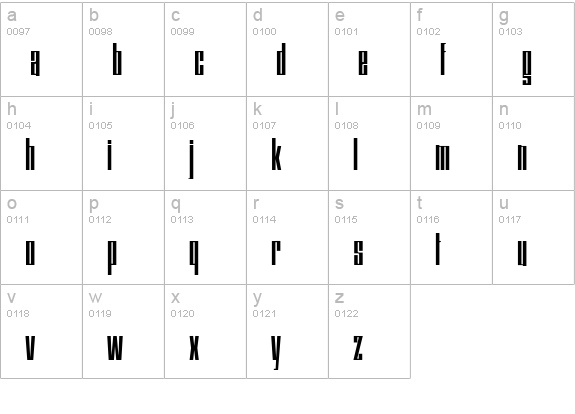 Squaresville lowercase a-z preview