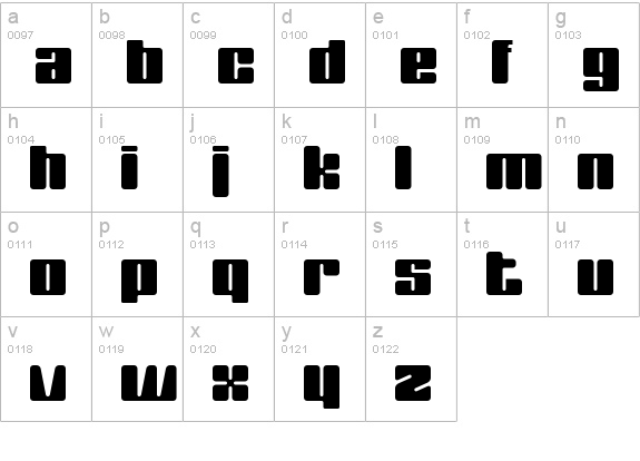 SquareWise lowercase a-z preview