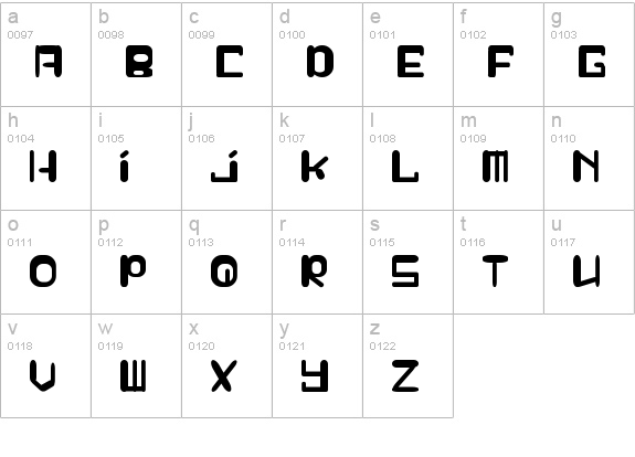 Squeezy Cheez lowercase a-z preview