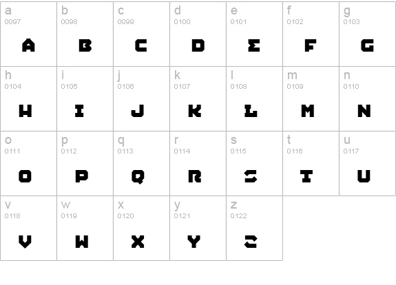 Squid Caps lowercase a-z preview