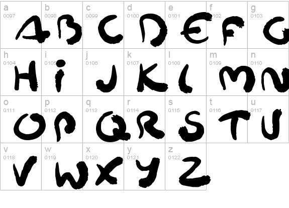 Squiggler
 lowercase a-z preview