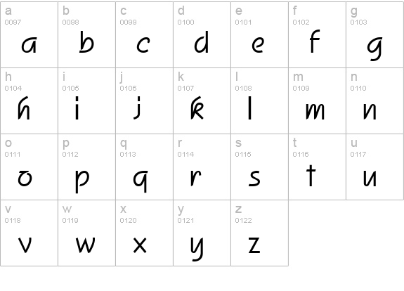 Squire lowercase a-z preview