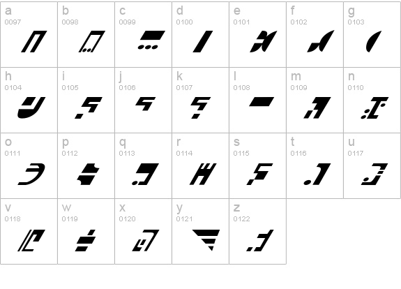 ST Ferengi L lowercase a-z preview