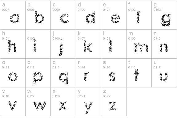 Staccatissmo lowercase a-z preview