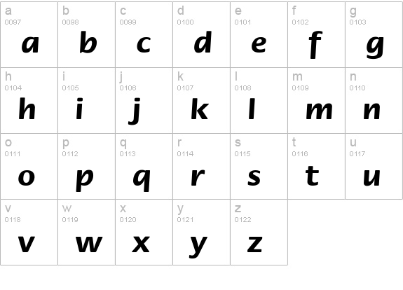 StackExt-Bold lowercase a-z preview