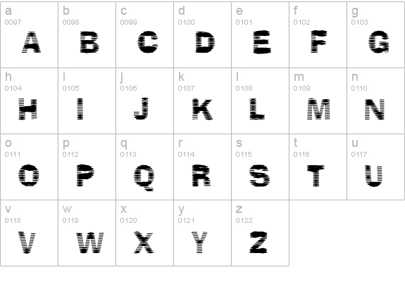 Stackz lowercase a-z preview