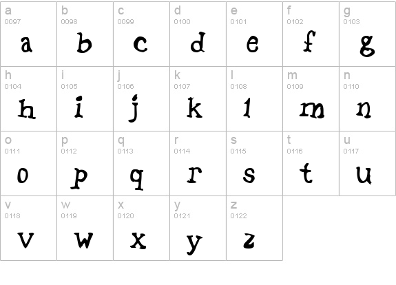 Stage Regular lowercase a-z preview