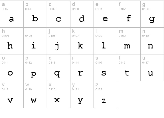 STALKER2 lowercase a-z preview