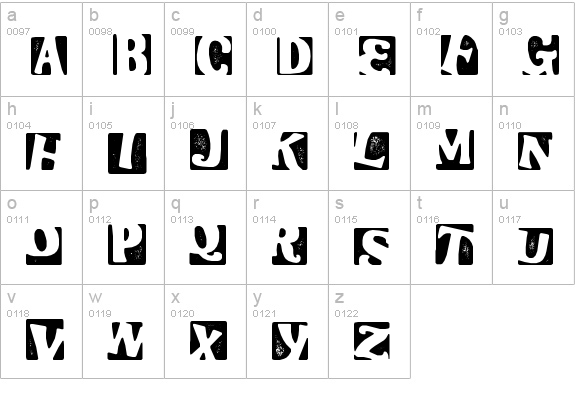 Stampoo lowercase a-z preview