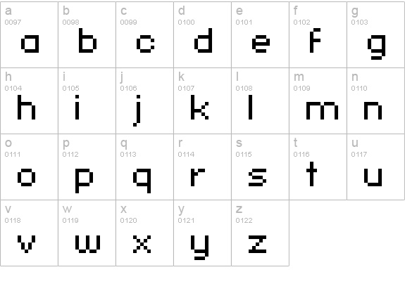 standard 07_51 lowercase a-z preview