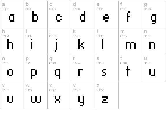 standard 07_55 lowercase a-z preview