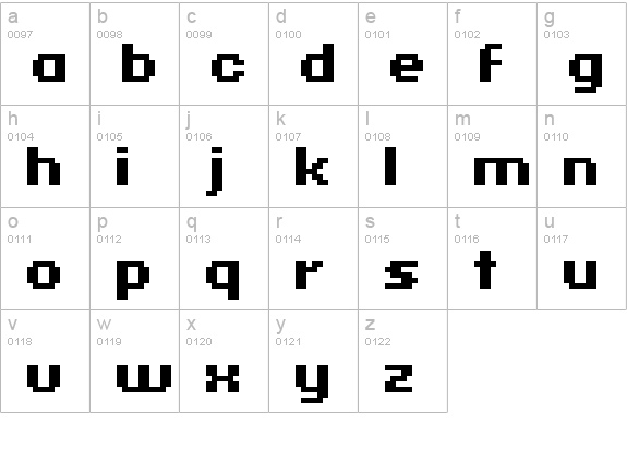standard 07_63 lowercase a-z preview