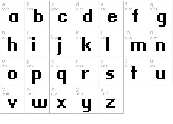 standard 09_66 lowercase a-z preview