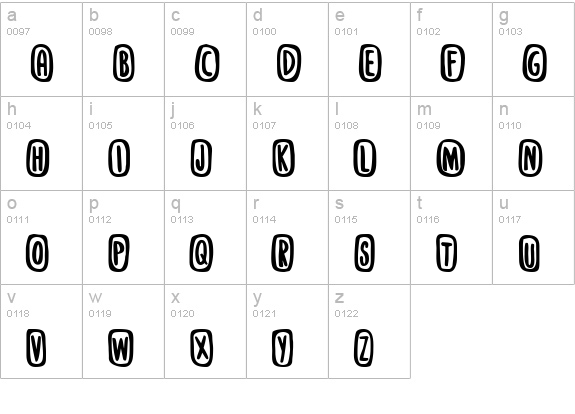 Stanky lowercase a-z preview