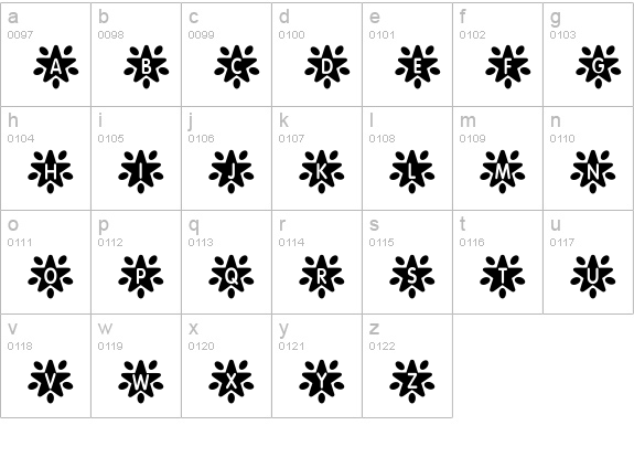 STAR+STAR (sRB) lowercase a-z preview