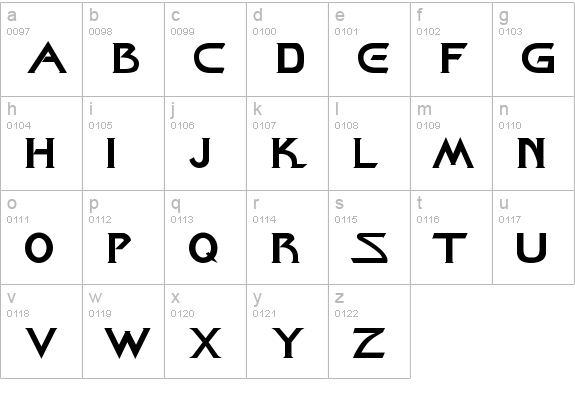 Star Cine lowercase a-z preview