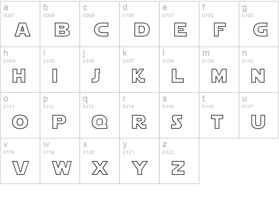 Star Jedi Hollow lowercase a-z preview