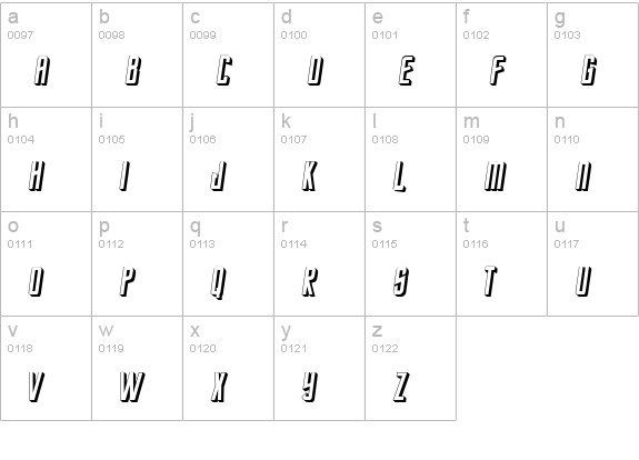 Star Trek Enterprise Future Italic lowercase a-z preview