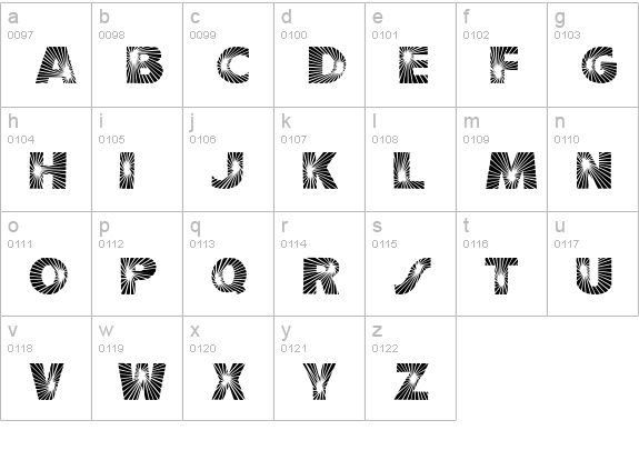 Starburst Medium lowercase a-z preview