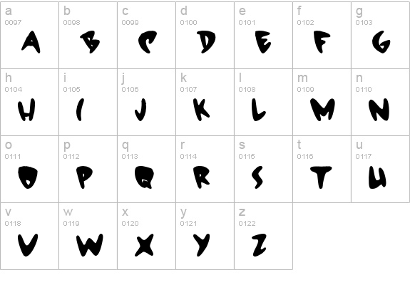 STARDUST lowercase a-z preview