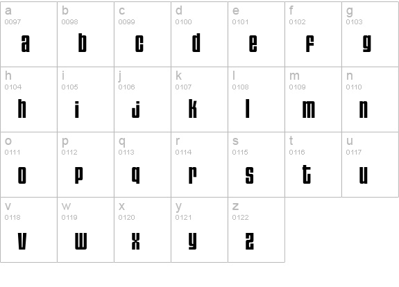 Stark-SemiBold lowercase a-z preview