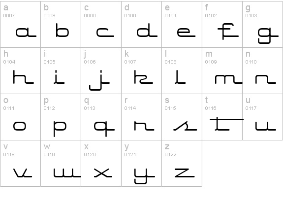 Starliner BTN lowercase a-z preview