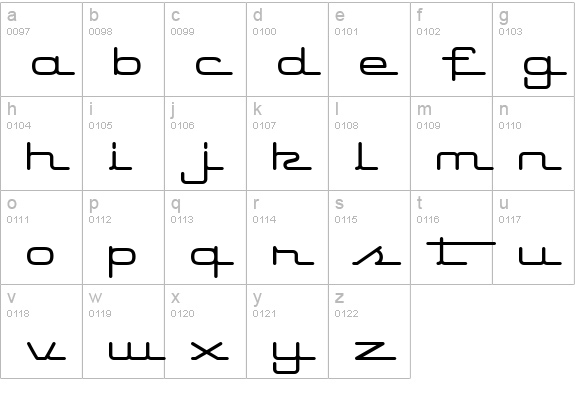 Starliner BTN Bold lowercase a-z preview