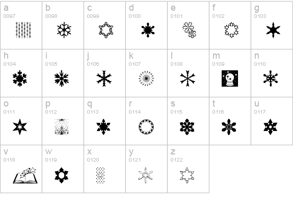 Starlite lowercase a-z preview