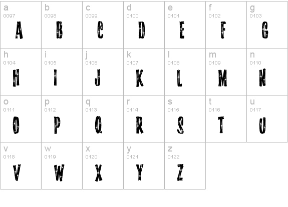 StarshineMF lowercase a-z preview
