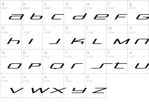 Stasmic lowercase a-z preview