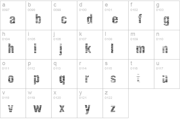 Static Age Horizontal Hold Regular lowercase a-z preview