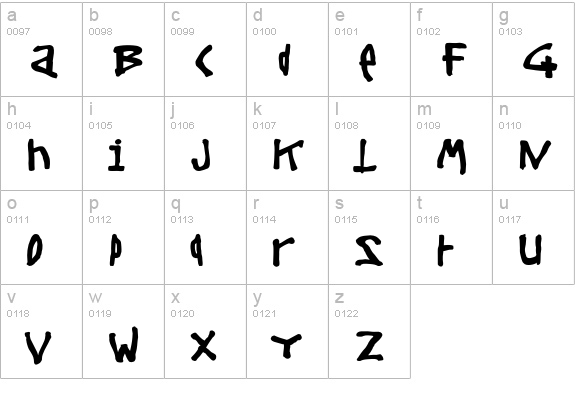 Steel-Mix lowercase a-z preview