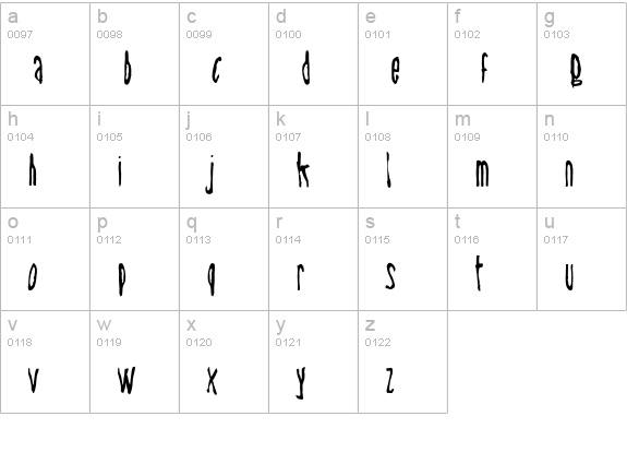 Steel-String lowercase a-z preview
