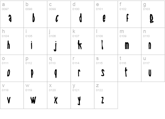 Steel-StringBold lowercase a-z preview