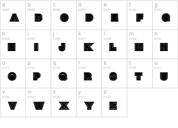 SteelTown lowercase a-z preview