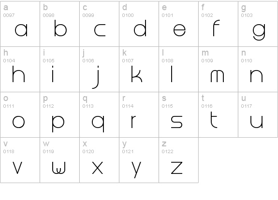 Steiner Light lowercase a-z preview
