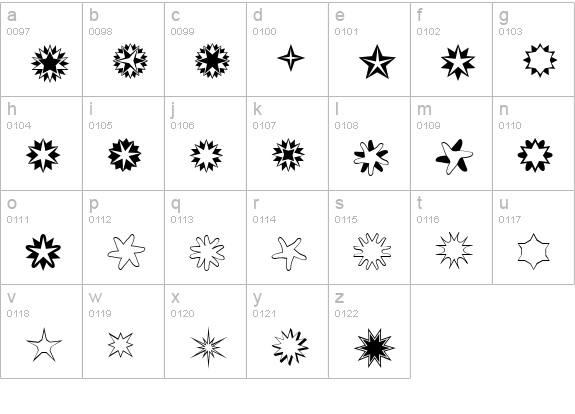 StellaStern Bright lowercase a-z preview