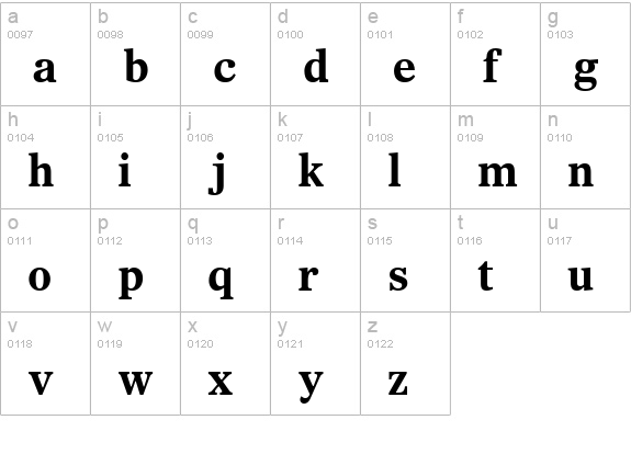 Sterling SSi Bold lowercase a-z preview