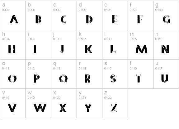 SterlingPanic lowercase a-z preview
