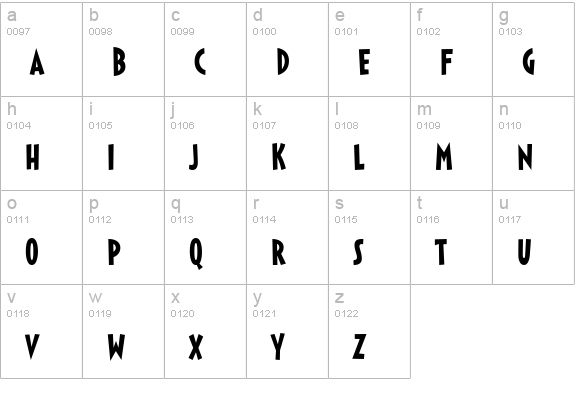 Sticky Moula BTN lowercase a-z preview