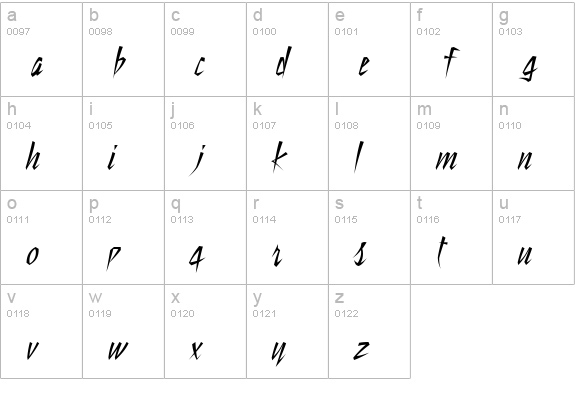 Still Time lowercase a-z preview
