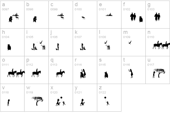 stillframes lowercase a-z preview
