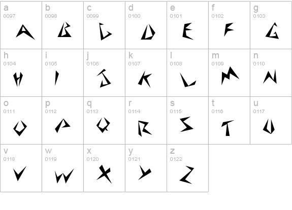 Stinger Regular lowercase a-z preview