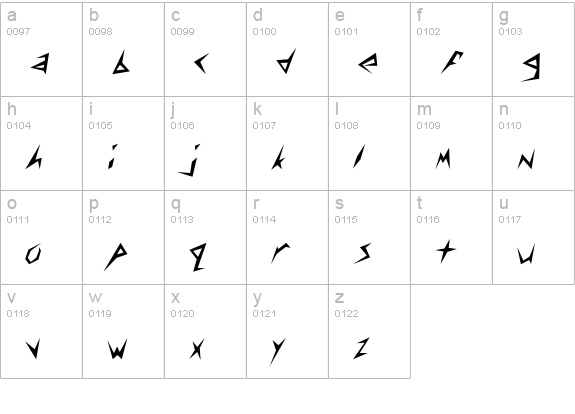 StingerLight Regular lowercase a-z preview