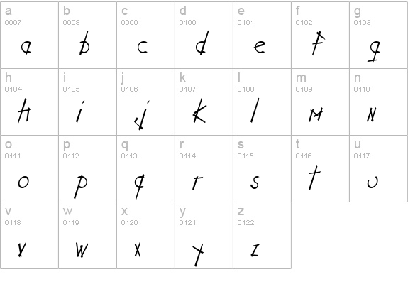 Stix n Stonz lowercase a-z preview