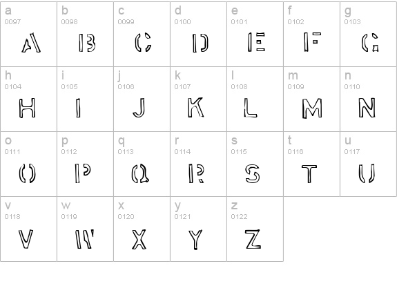 Stockstill lowercase a-z preview