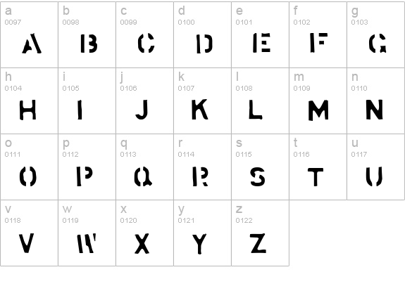 Stockstill Solid lowercase a-z preview