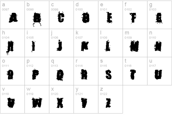 Stone Cold lowercase a-z preview